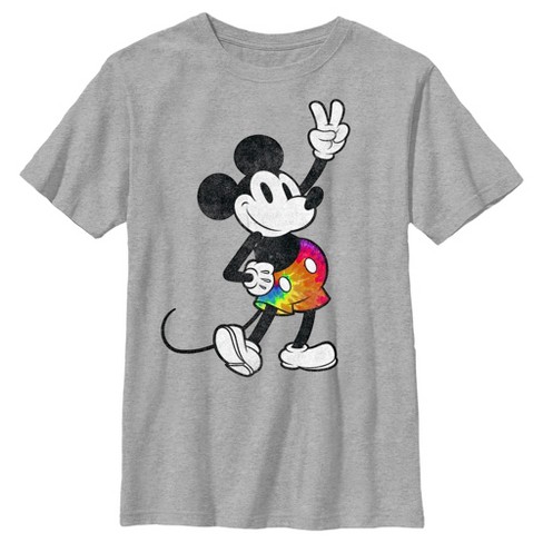 Boy's Disney Classic Mickey Distressed T-shirt - White - Large : Target