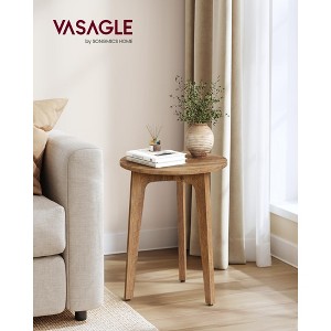 Compact Round Nightstand, Small Side End Table, Mid-Century Modern Style, for Tight Spaces - 1 of 4