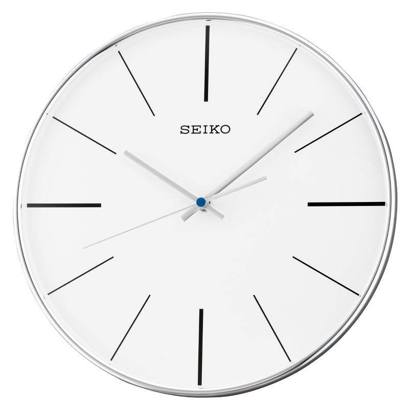 Seiko 11" Lenox Wall Clock - Silver, 1 of 5