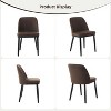 Set of 2 Upholstered Dining Chairs, Modern Kitchen Chairs with Thick Cushions & Wood Legs for Dining Room, Restaurant - 4 of 4