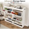 4-Drawer Shoe Storage Cabinet - Narrow Freestanding Organizer w/Wooden Legs for Hallway, Bedroom, Living Room - 4 of 4