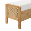 TUYOHW Upholstered Storage Ottoman Bench,Ottoman with Drawers,Soft Beige Cushion,Rattan Sides,Rubberwood Legs,Bench for Living Room,Bedroom,Entryway - 4 of 4