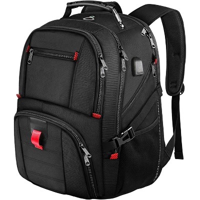 Attop Travel Backpack, Extra Large 50L Laptop Backpacks for Men Women with USB Charging Port Fits 17 Inch Black