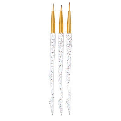 Unique Bargains Aluminum Nail Art Liner Brushes Rose Gold Tone 1 Pc : Target