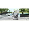 Okak 360° Swivel Egg Chairs PE Rattan Patio Accent Chairs,Set of 1,Sleek&Modern 27.6" Lounge Chair for Poolside&Backyard,Outdoor Seating,Silver - 3 of 4