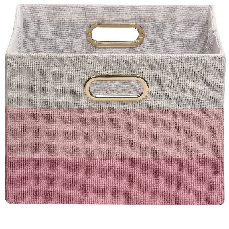 Lambs & Ivy Pink Ombre Foldable/Collapsible Storage Bin/Basket, 2 of 5
