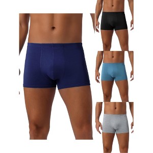 INSPIRE CHIC Men's 4 Pack Underwear Soft Solid Color Boxer Briefs - 1 of 4