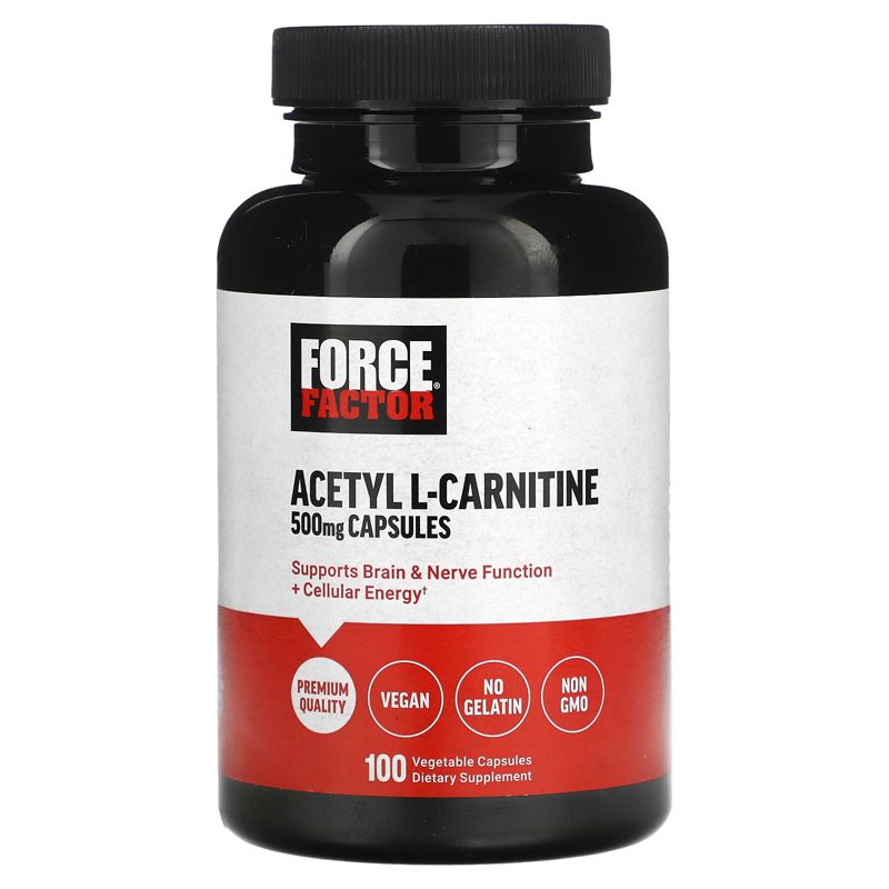 Force Factor Acetyl L-Carnitine, 500 mg, 100 Vegetable Capsules, 1 of 3