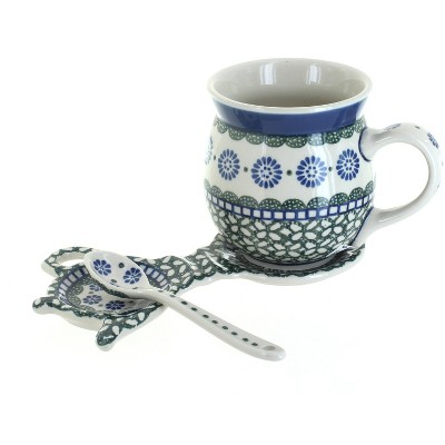Blue Rose Polish Pottery Maia Mug & Saucer Gift Set