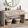 APRILSOUL 59'' Vintage Crafted Entryway Table,Two Hidden Handle Drawers,Farmhouse Console Table - 3 of 4