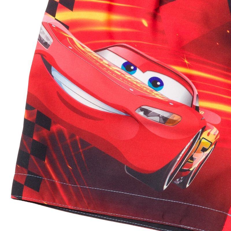 Disney Pixar Cars Lightning McQueen Swim Trunks Bathing Suit Little Kid, 3 of 7