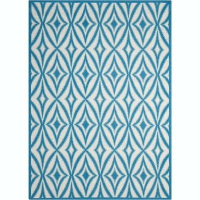 Waverly Sun & Shade "Centro" Azure Indoor/Outdoor Area Rug by Nourison