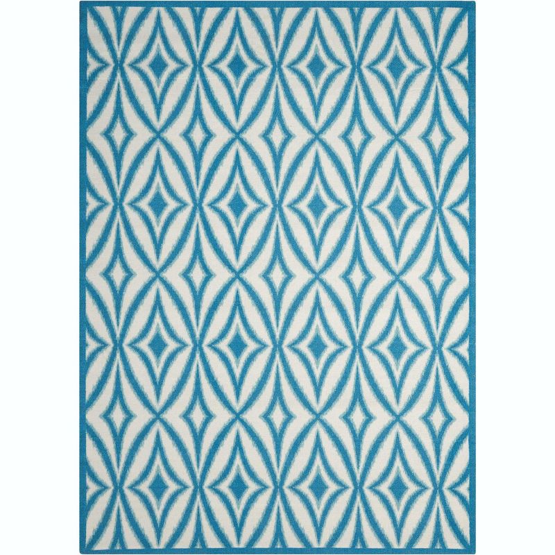 Waverly Sun & Shade "Centro" Azure Indoor/Outdoor Area Rug by Nourison, 1 of 6