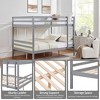 Kumasinova Bunk Bed,Wood Bunk Bed Frame with High Guardrail,Ladder,Twin Size Bed Frame for Kids Teens,No Box Spring Needed - 4 of 4