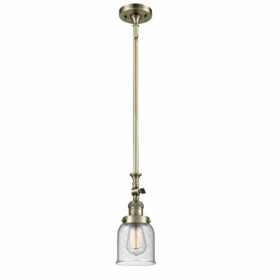 Bell - 1 Light Stem Hung Tiltable Mini Pendant In Industrial Style-14 Inches Tall and 5 Inches Wide