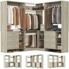 Aheaplus Set of 3 Freestanding Corner Closet System, 92'' Space-saving Closet Organizer with Drawers and Hanging Rods - 2 of 4