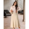 INSPIRE CHIC Women's Elastic High Waist A-Line Ribbed Knit Sweater Skirt - 2 of 4