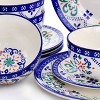 Laurie Gates California Designs Tierra Star 12 Piece Hand Painted Dinnerware Set in Blue - 2 of 4