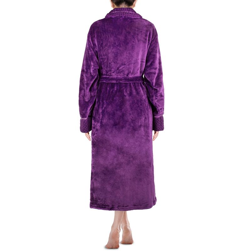 PAVILIA Soft Plush Women Fleece Robe, Cozy Warm Housecoat Bathrobe, Fuzzy Female Long Spa Robes, 2 of 8