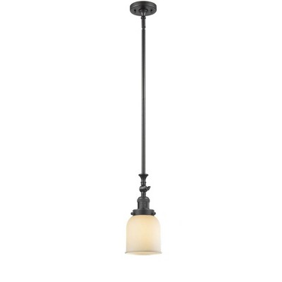Bell - 1 Light Stem Hung Tiltable Mini Pendant In Industrial Style-14 Inches Tall and 5 Inches Wide