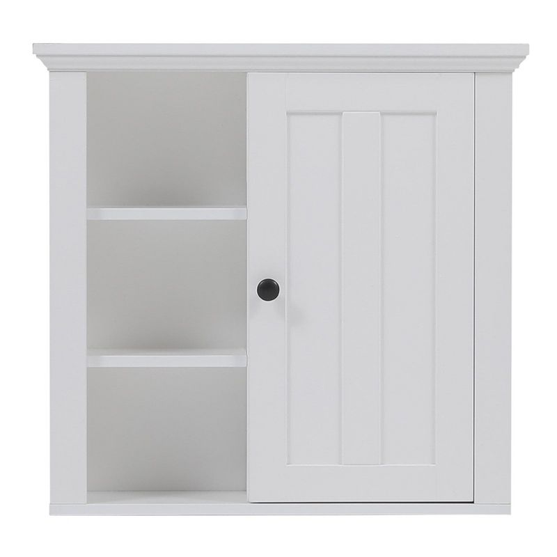 LuxenHome White MDF Wood Bathroom Wall Storage Cabinet, 1 of 17
