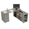 L Shaped Computer Workstation Gray - Inval - 4 of 4