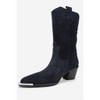 Alvi - Navy Suede Leather Western Boot (Women) navy suede 8 Forever & Always Shoes US - 4 of 4