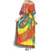 LA LEELA Women's House Daily Routine Evening Wear Loungewear Maxi Kaftan Long Slit Dress Caftan Dresses for Women One Size Multicolored, Paisley - 4 of 4