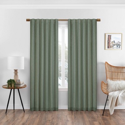 sage green grommet curtains