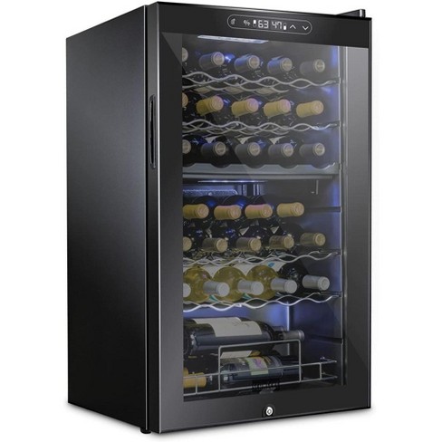 Schmecke 33 Bottle Dual Zone Wine Fridge, Cooler Refrigerator W/lock ...