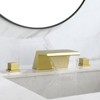 Cobbe 3-Hole Bathroom Sink Faucet for Vanity 8-Inch Widespread Faucet with Waterfall Spout Double Handle Brushed Gold - 3 of 4