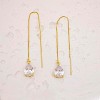 Gold Earrings for Women Trendy, Simple Dainty 14K Gold Plated Paperclip Square Chain Link Dangle Pin Stud Huggie Earrings Lightweight - 4 of 4