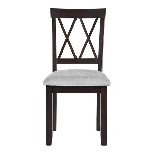 Gulches Fabric Dining Chairs Set of 2, Tufted Upholstered Side Chairs with Solid Rubber Wood Legs, Padded Seat & Anti-Slip Feet, Elegant Modern Style - 1 of 4