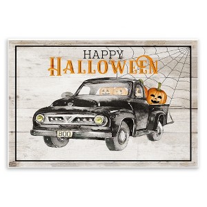 Stupell Industries Happy Halloween Pumpkin Truck Wall Plaque Art - 1 of 4