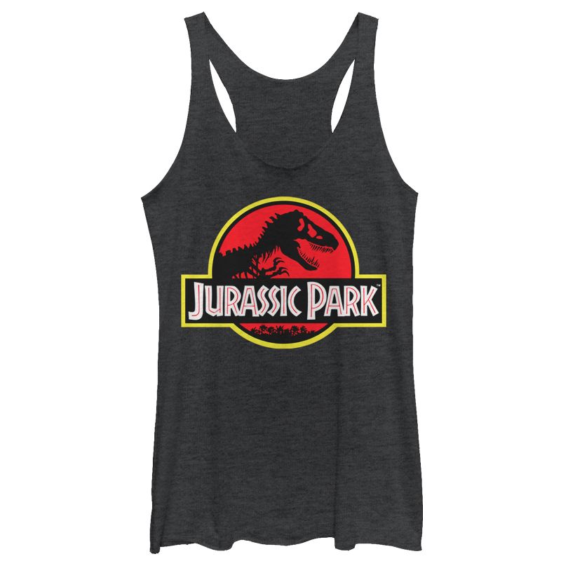 Women's Jurassic Park Bold Classic Logo Racerback Tank Top, 1 of 7