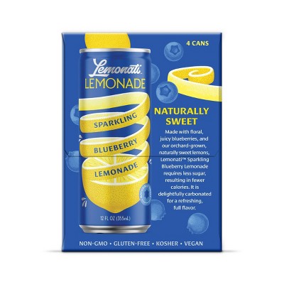 Lemonati Blueberry Sparkling Lemonade - 48 fl oz/4pk