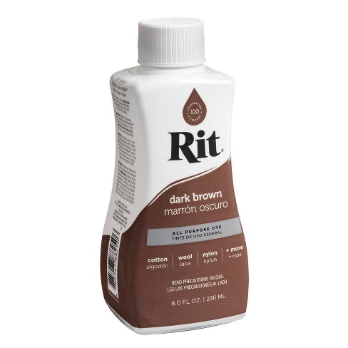 Rit 8oz Permanent Non-toxic All Purpose Dye Dark Brown : Target