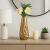Decorative Textured Metal Vase for Livng Room Decor - Contemporary Home Accent Perfect for Bedroom, Office, and Tabletop Decor - 19", Bronze - 2 of 4