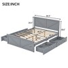 XIYUYEU Queen/King Size Wooden Platform Bed with 4 Storage Drawers  and Support Legs,No Box Springs Needed - 3 of 4