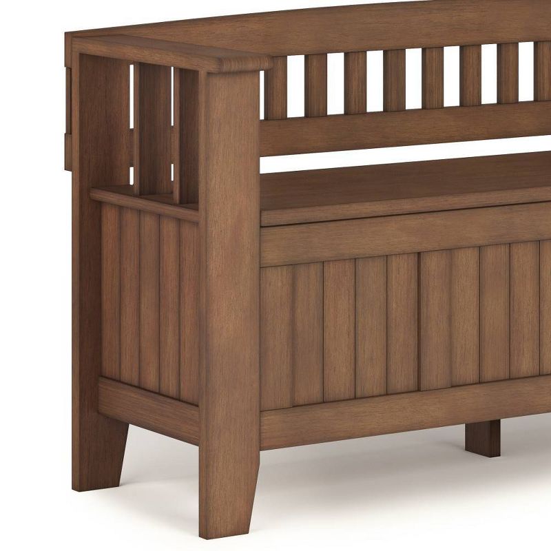 WyndenHall Normandy Solid Wood Entryway Storage Bench, 6 of 10