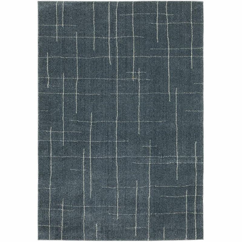 Oriental Weavers Alton Modern & Contemporary Rug 040B9 in Blue Rectangle 6' 6" X 9 ' 6", 1 of 2