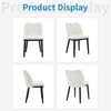 Dining Chairs Set of 2 - Upholstered Fabric Dining Room Side Chairs, Padded Seat, Wood Legs, Modern Design, Ideal for Restaurant, Cafe, Living Room - 4 of 4