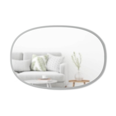 24" x 36" Hub Oval Decorative Wall Mirror Gray - Umbra