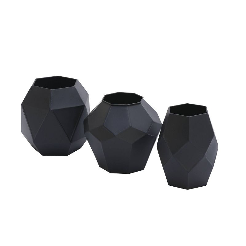 Set of 3 Metal Vase Black - The Novogratz, 5 of 6