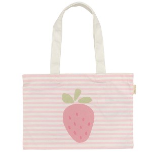 Sunnylife Kids Canvas Beach Bag - Strawberry Sunshine Pink Stripe - Tote - 1 of 4