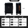 28"/24"/20" Luggage, Lightweight Suitcase with USB Port, Faux Leather Handle, Lockable Spinner Wheels 4Q -ModernLuxe - 2 of 4