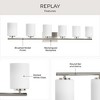 Progress Lighting Replay Collection 6-Light Bath Vanity in Brushed Nickel with Etched Glass Shades - 3 of 3