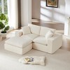 108'' Chenille Cloud Modular Sectional Sofas with High-Density Sponge Seat and Freely Combinable Design - 3 of 4