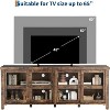 65 Inch TV Stand, Entertainment Center with Storage and 4 Sliding Glass Doors, Mid-Century Modern Media TV Console Table for Living Room - 3 of 4