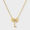 14K Gold Dipped Cubic Zirconia Rondelle Initial Necklace - A New Day™ Gold - 2 of 4